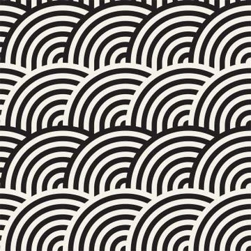 Seamless monochrome geometric pattern. Abstract geometric background. Stylish Stock Illustration