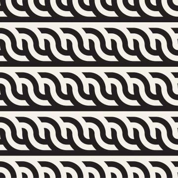 Seamless monochrome geometric pattern. Abstract geometric background. Styli.. Stock Illustration