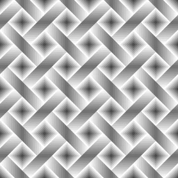 Seamless monochrome geometric pattern with gray, black, white lines and squar Stock Illustration