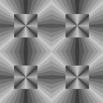 Seamless monochrome geometric pattern with gray, grey, black squares. Illustrazione stock