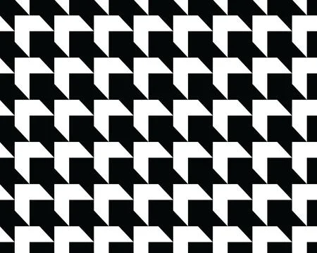 Seamless monochrome geometric pattern Stock Illustration