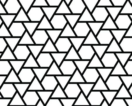 Seamless monochrome geometric pattern Stock Illustration