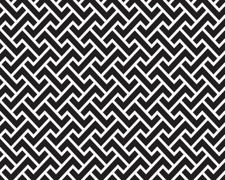 Seamless monochrome geometric pattern Stock Illustration
