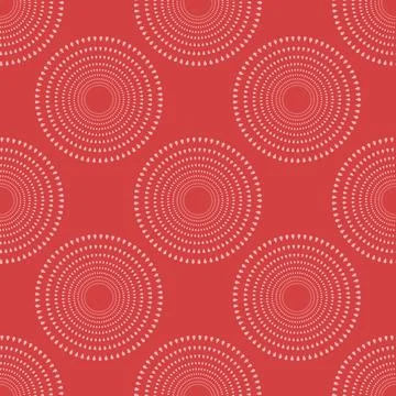 A seamless monochrome geometric pattern. Vector red abstract background. Stock Illustration