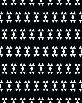 Seamless monochrome geometric patterns Stock Illustration
