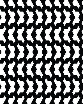 Seamless monochrome geometric patterns Stock Illustration