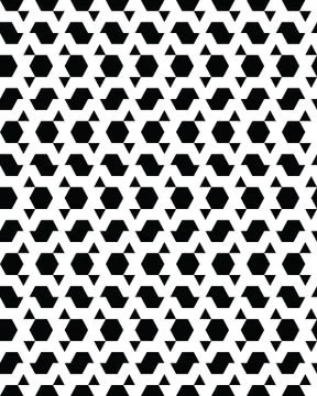 Seamless  monochrome  geometric  patterns Stock Illustration