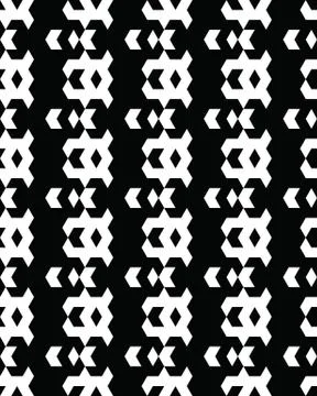 Seamless monochrome geometric patterns Stock Illustration