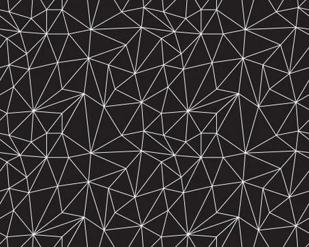 Seamless monochrome geometric patterns Stock Illustration