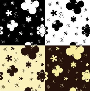 Seamless monochrome Stock Illustration