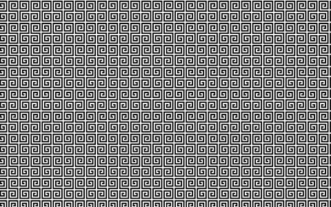 Seamless monochrome Japanese pattern. Thunder pattern. Stock Illustration