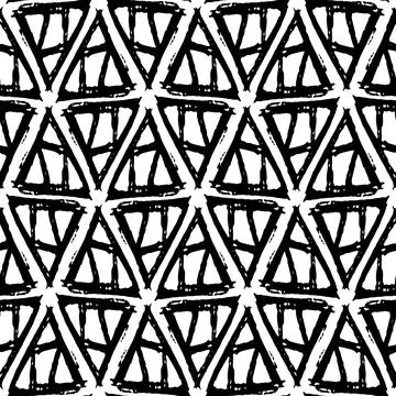 Seamless monochrome pattern of abstract elements 스톡 일러스트