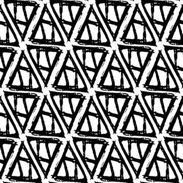 Seamless monochrome pattern of abstract elements イラスト素材