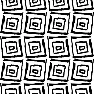Seamless monochrome pattern of abstract elements Illustrazione stock