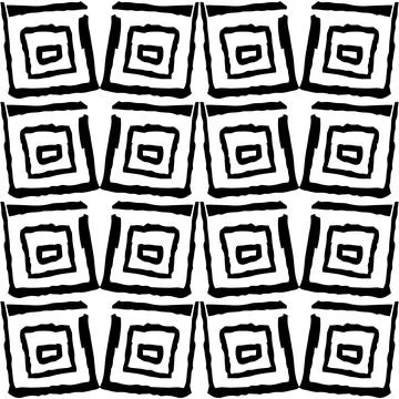 Seamless monochrome pattern of abstract elements 库存插图