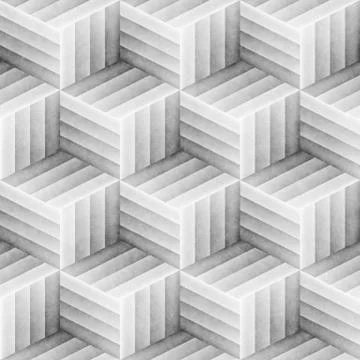 Seamless Monochrome Pattern. Grungy Geometric Shapes Tiling. Stock Illustration