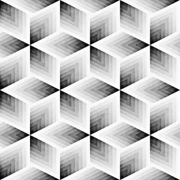 Seamless Monochrome Pattern. Grungy Geometric Shapes Tiling. 库存插图