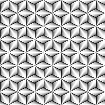 Seamless Monochrome Pattern. Grungy Geometric Shapes Tiling. Stock-Illustration