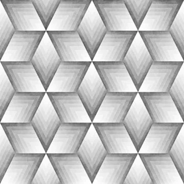 Seamless Monochrome Pattern. Grungy Geometric Shapes Tiling. 库存插图