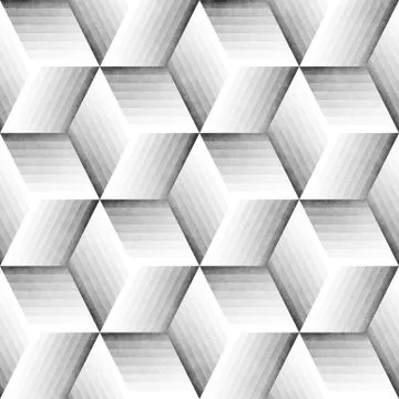 Seamless Monochrome Pattern. Grungy Geometric Shapes Tiling. 库存插图