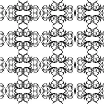 Seamless monochrome pattern Stock Illustration