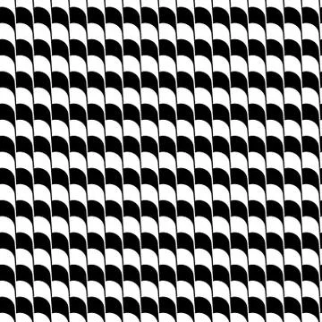 Seamless monochrome pattern with overlapping circle shapes Stock Illustration