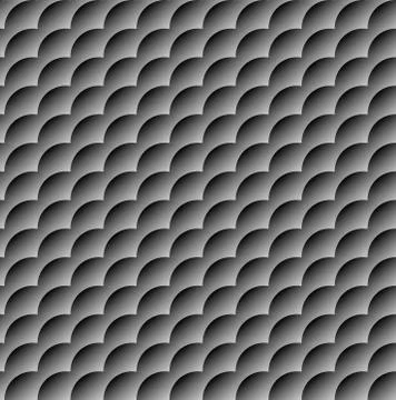 Seamless monochrome pattern with overlapping circle shapes 스톡 일러스트