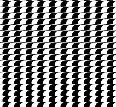 Seamless monochrome pattern with overlapping circle shapes 스톡 일러스트