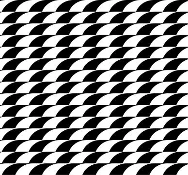 Seamless monochrome pattern with overlapping circle shapes 스톡 일러스트