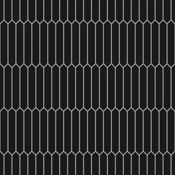 Seamless monochrome pattern of picket tiles Stock Illustration