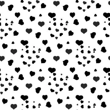 Seamless monochrome pattern with small hearts. Vector repeating texture. 스톡 일러스트