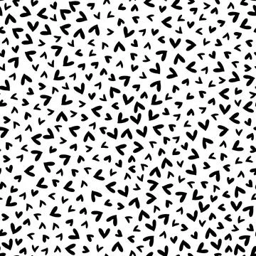 Seamless monochrome pattern with small hearts. Vector repeating texture. Re.. Stock Illustration