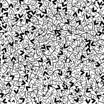 Seamless monochrome pattern with small hearts. Vector repeating texture. Repe Stock Illustration