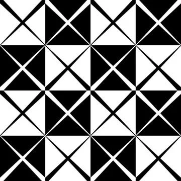 Seamless monochrome pattern with X shape, intersecting, crossing lines. Repea Stock Illustration