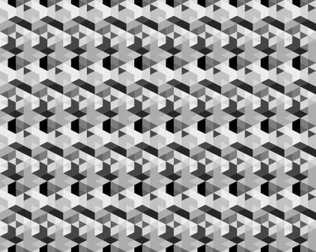 Seamless monochrome patterns Stock Illustration