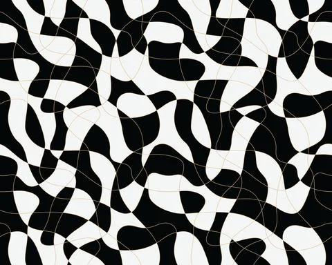 Seamless of monochrome patterns Stock Illustration