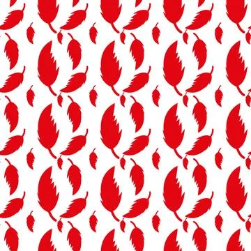 Seamless monochrome red floral pattern. Vintage seamless background with bl.. 스톡 일러스트