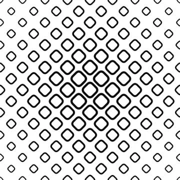 Seamless monochrome rounded square pattern イラスト素材
