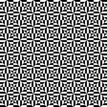 Seamless monochrome square pattern with linear strips. black and white patter Stock Illustration