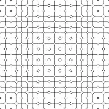 Seamless monochrome star shape grid pattern Stock Illustration