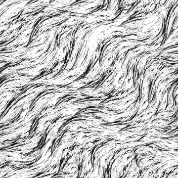 Seamless monochrome vector pattern of splashes and brush strokes. Black texture Illustration