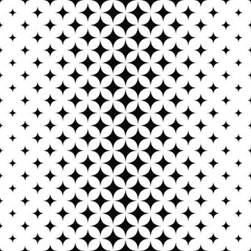 Seamless monochrome vector star pattern Illustrazione stock