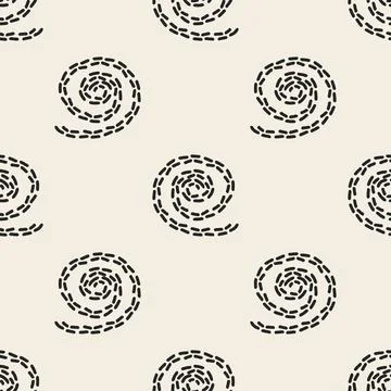 SEAMLESS MONOCHROME VORTEX PATTERN BACKGROUND Stock Illustration