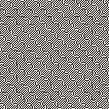Seamless monochrome waving pattern. Abstract stripy background. Vector irre.. Stock Illustration