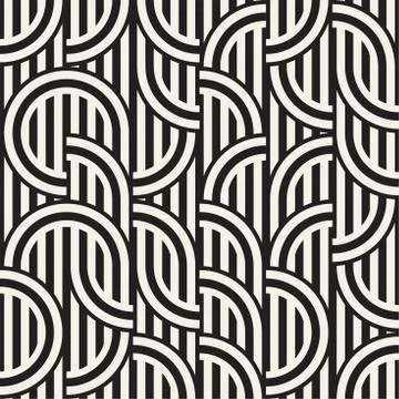 Seamless monochrome waving pattern. Abstract stripy background. Vector irre.. Illustrazione stock
