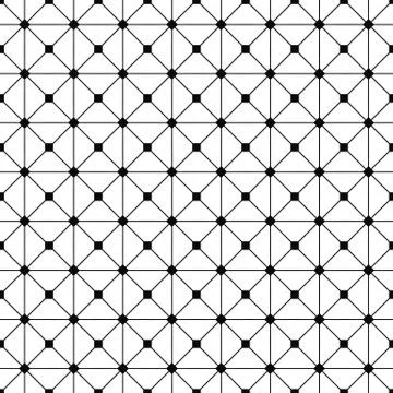 Seamless monochrome wired grid pattern Stock Illustration