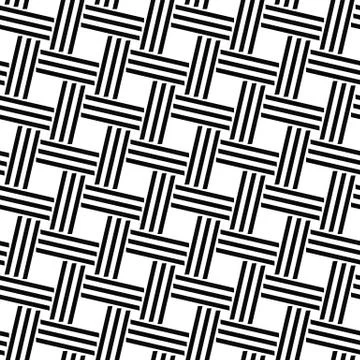 Seamless monochrome woven line pattern イラスト素材