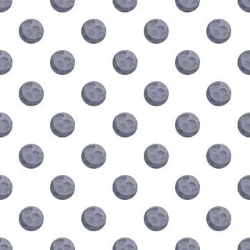 Seamless moon pattern showing planet satellite background design Stockillustratie