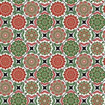 Seamless Moroccan mosaic pattern Stock Illustration