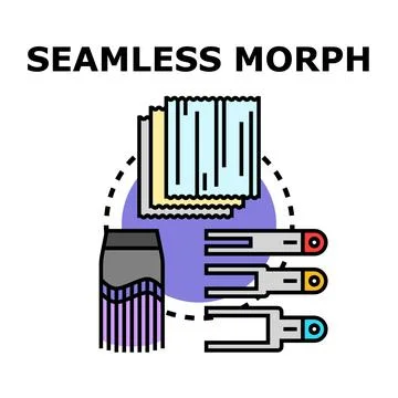 Seamless morph technology concept illustrating transformation process Stock Illustration